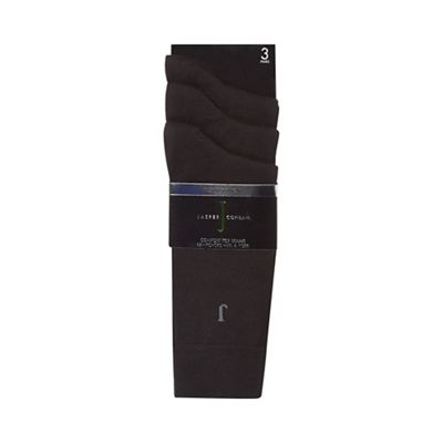 Pack of three black luxury cotton rich socks